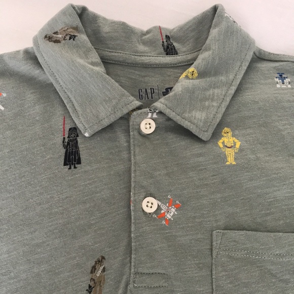 Gap Star Wars short sleeve collared top boys XXL - Picture 5 of 11